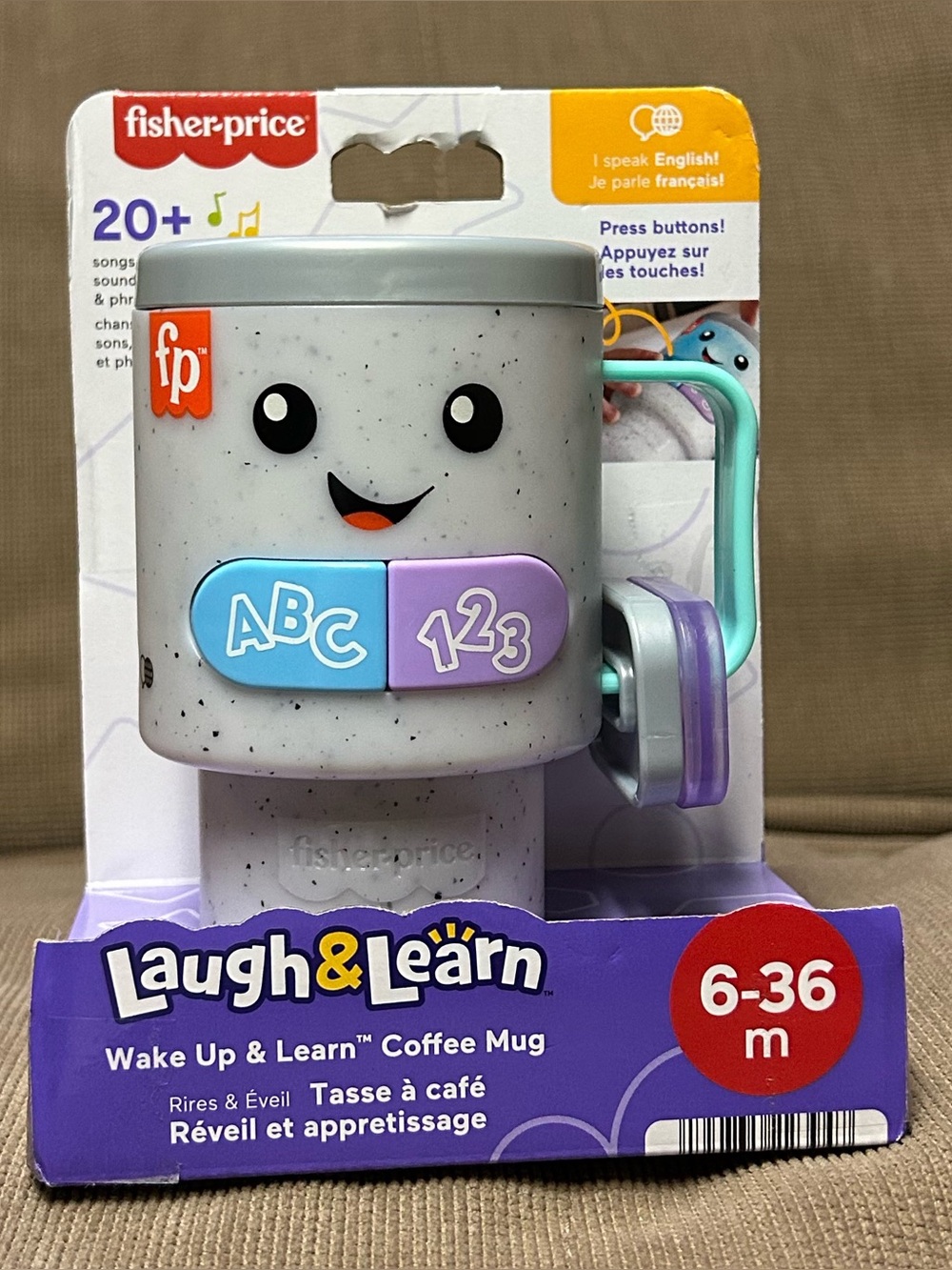 New Fisher-Price Laugh & Learn Coffee Mug is an educational toy for 6-36mo baby